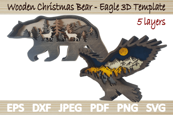 2 Bear Eagle 3D 5 Layers: A Festive DIY Guide