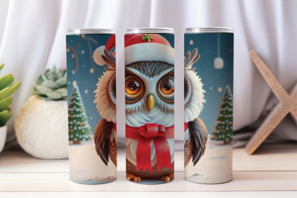 3D Owl Santa Christmas Tumbler Wrap: A Creative and Commercial Powerhouse for 2024