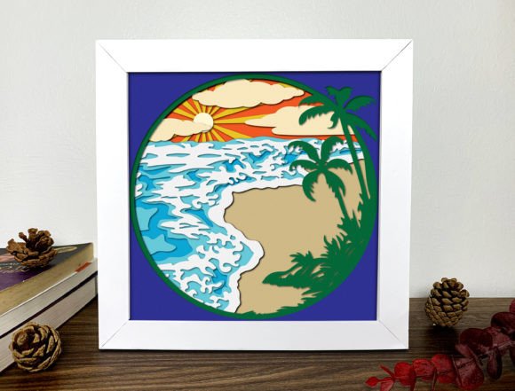 Beach Summer 3D Shadow Box SVG: A Creative Digital Tool for Modern Crafters