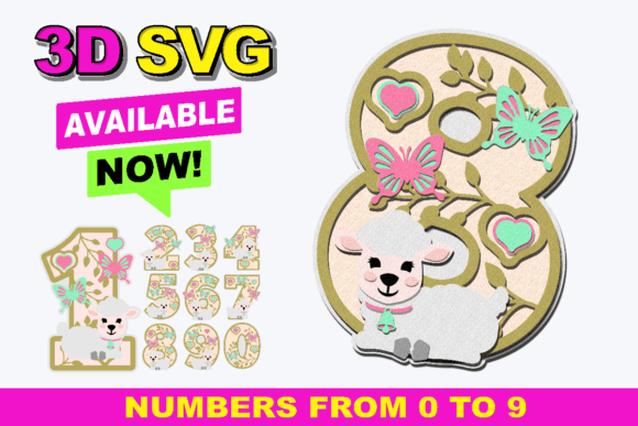 Bringing Depth to Your Crafts with Lamb Numbers 3D SVG Designs