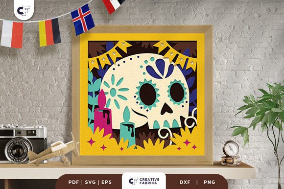 Celebrate with a Dia De Los Muertos 3D Light Box