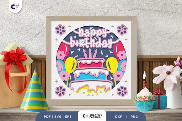 Crafting Memories: The Floral Birthday Box 3D Shadow Box SVG Experience