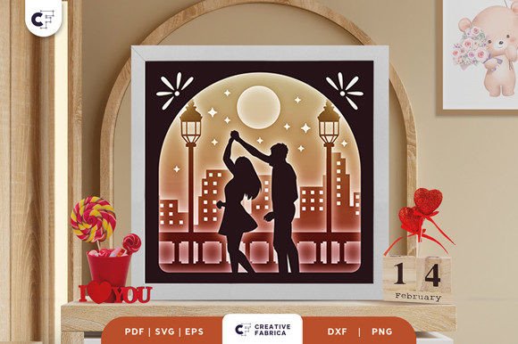 Elevate Romance with 3D Shadow Box Design