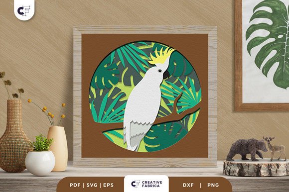 Elevating Spatial Design: The Strategic Appeal of the Tropical Cockatoo 3D Shadow Box Papercut