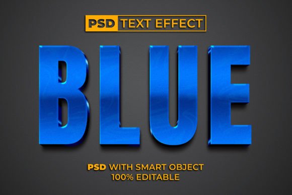 Elevating Your Brand with a Blue 3D Text Effect Metallic Style