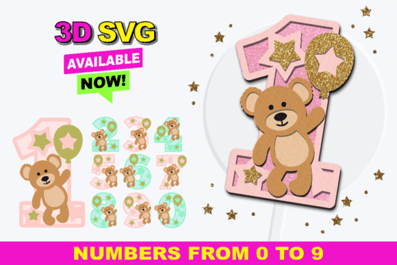 Exploring the Versatility of Teddy Bear Numbers 3D SVG