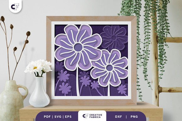 Flower Garden 3D Layered Paper Cut SVG Guide